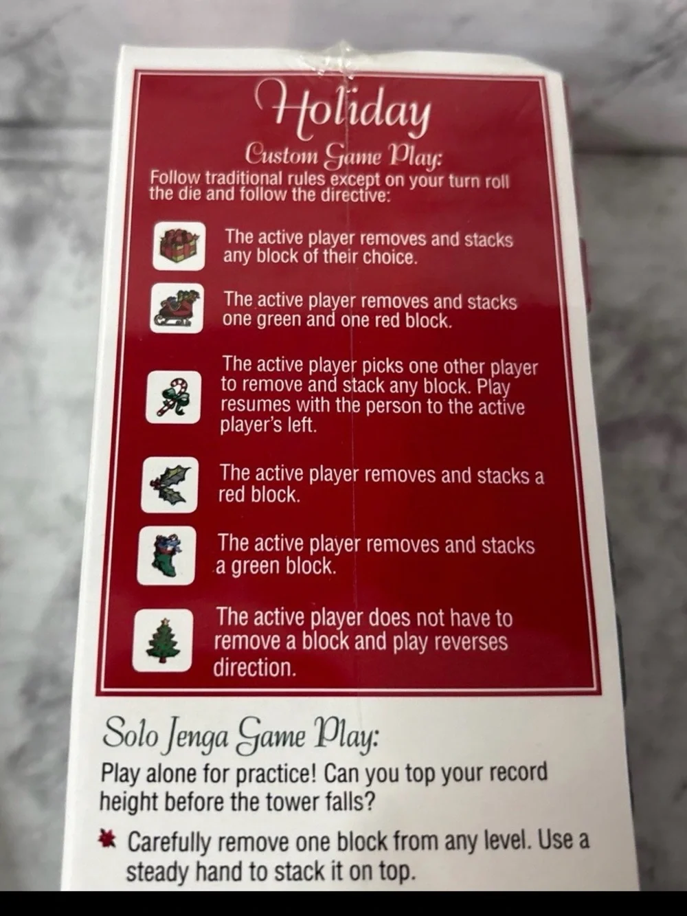 Rare 2007 Jenga Christmas Holiday Special Edition Collectors Sealed New Complete